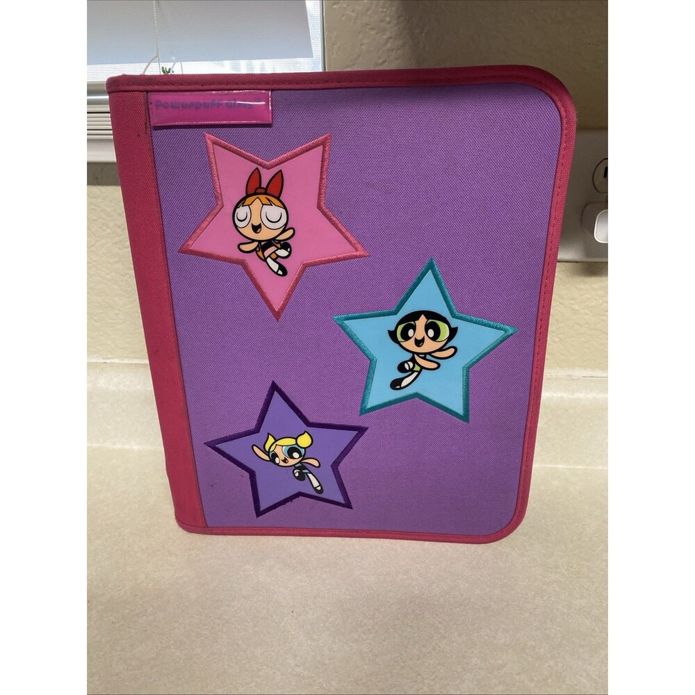 VTG Powerpuff Girls Pink 3 Ring Binder